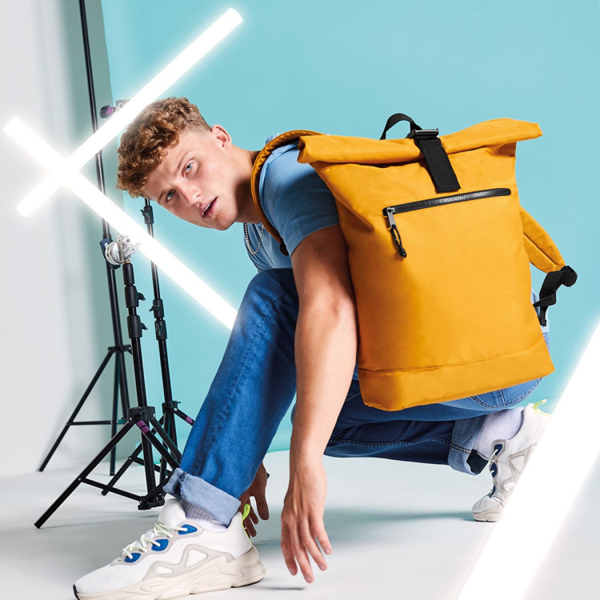 Recycled Rolled-Top Backpack