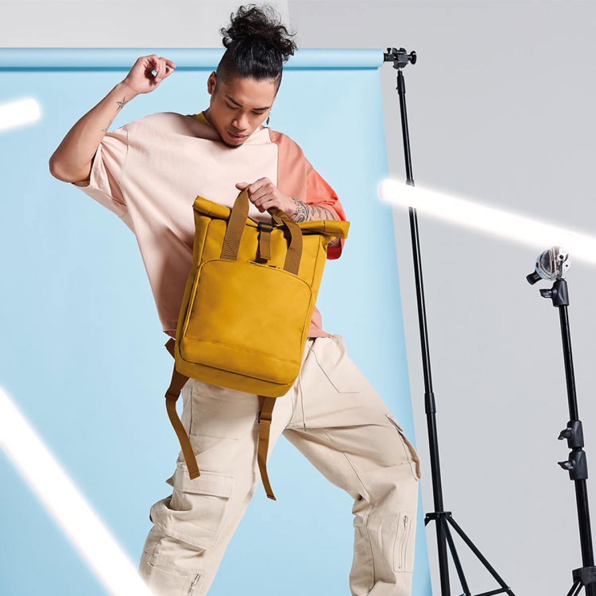 Twin Handle Roll-Top Backpack